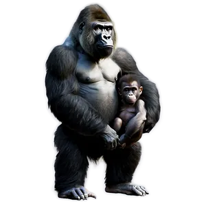 Gorilla Family Illustration Png 83 PNG image