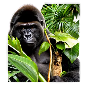 Gorilla Habitat Background Png Glo PNG image
