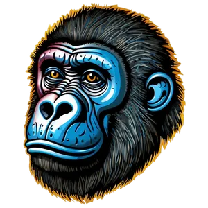 Gorilla Head Tribal Art Png Ctj PNG image