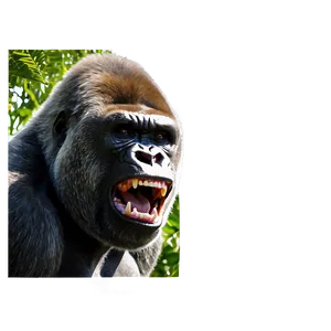 Gorilla In Rage PNG 06252024 PNG