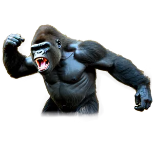 Gorilla In Rage PNG Cgr58 PNG