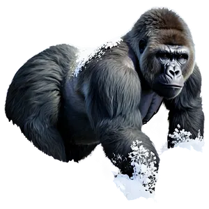 Gorilla In Snow Scene Png 12 PNG image