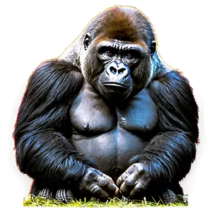 Gorilla Leader Standing Png 44 PNG image