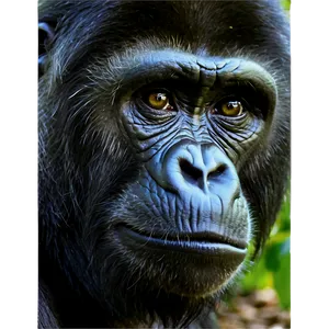 Gorilla Monkey Face Comparison PNG 06272024