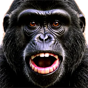 Gorilla Monkey Face Comparison PNG 13