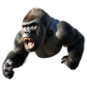 Gorilla On Rage Mode Png Kqn PNG image