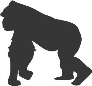 Gorilla Silhouette Profile PNG image