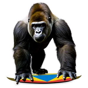 Gorilla Vintage Circus Poster Png 90 PNG image