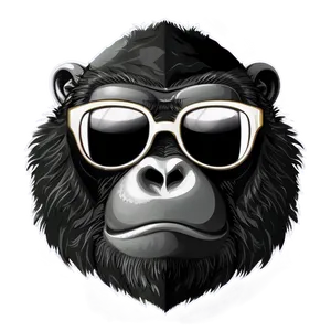 Gorilla Wearing Sunglasses Png 06282024 PNG image