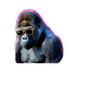 Gorilla Wearing Sunglasses Png Sqj PNG image