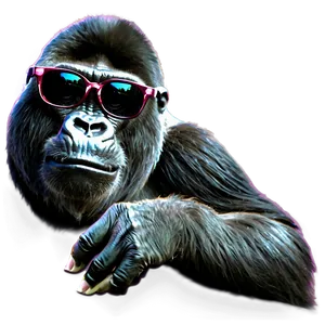 Gorilla With Black Glasses Png Nyh25 PNG image