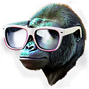 Gorilla With Clear Glasses Png 06282024 PNG image