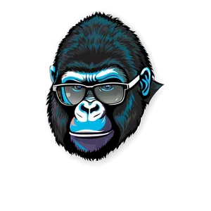 Gorilla With Clear Glasses Png Pjv PNG image