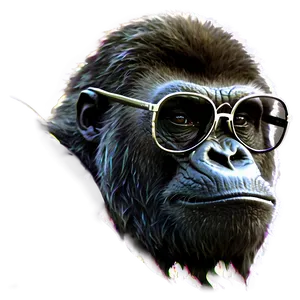 Gorilla With Cool Glasses Png Mru PNG image