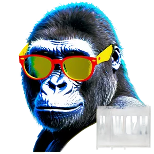 Gorilla With Funky Glasses Png Trg PNG image