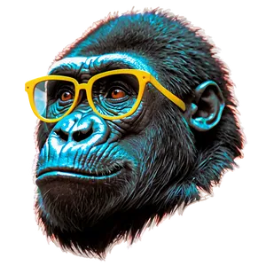 Gorilla With Hip Glasses Png 69 PNG image