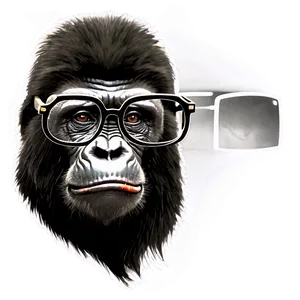 Gorilla With Hip Glasses Png Wml60 PNG image