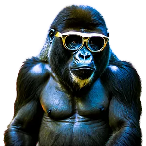 Gorilla With Smart Glasses PNG 06282024