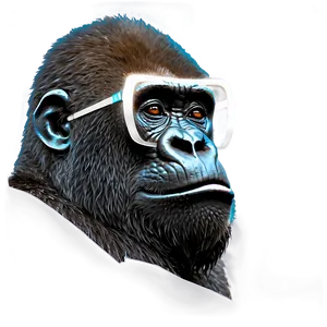 Gorilla With Smart Glasses PNG Ysj75