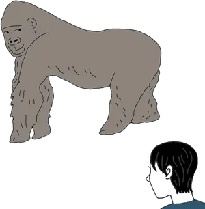 Gorillaand Child Illustration PNG image