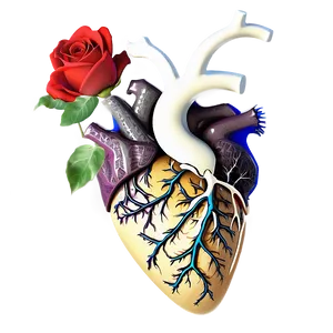 Gothic Anatomical Heart Png 06122024 PNG image