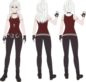 Gothic_ Anime_ Character_ Design PNG image