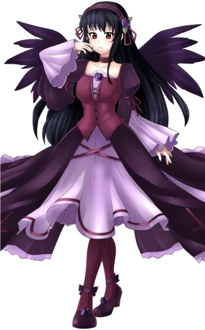 Gothic Anime Vampire Girl PNG