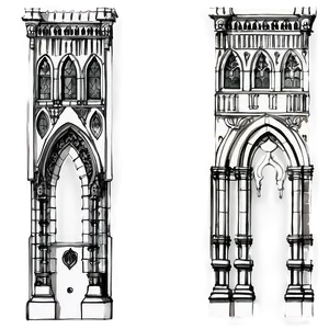 Gothic Architecture Drawing PNG Lpn