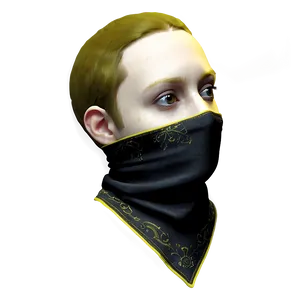 Gothic Black Bandana PNG 06122024