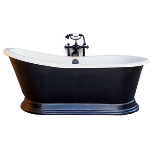 Gothic Black Cast Iron Tub PNG 06282024 PNG
