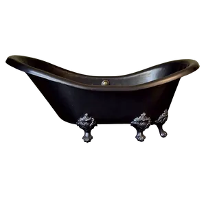 Gothic Black Cast Iron Tub PNG 6 PNG