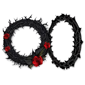 Gothic Black Wreath PNG Hnh