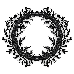 Gothic Black Wreath PNG Kha