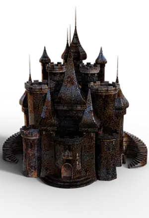 Gothic Castle Model Render PNG image