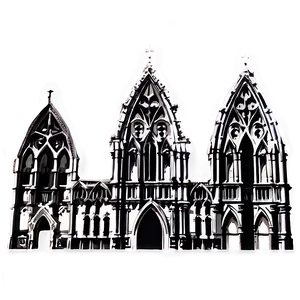 Gothic Cathedral Building PNG 05242024