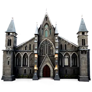 Gothic Cathedral Building PNG 05242024