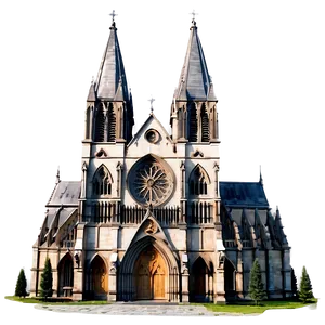 Gothic Cathedral Building PNG 25