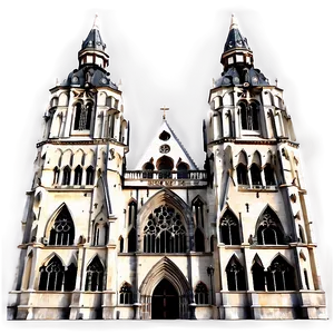Gothic Cathedral Building PNG Mnb80