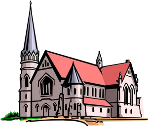 Gothic Church Illustration PNG image