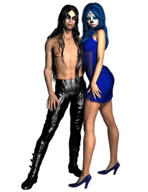 Gothic_ Couple_ Fantasy_ Artwork