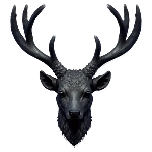 Gothic Deer Head Dark Style PNG Gob PNG