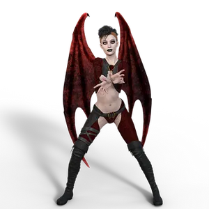 Gothic Demon Woman Illustration