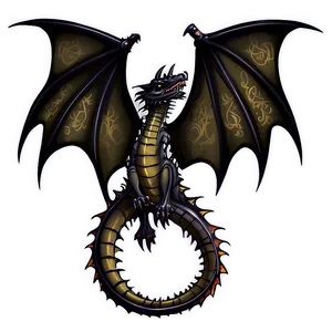 Gothic Dragon Clipart PNG Mwy54 PNG
