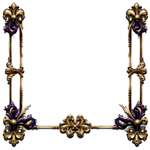 Gothic Frame Decoration PNG 06262024