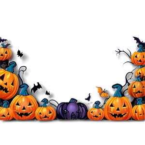 Gothic Halloween Border Png Qgn70 PNG image