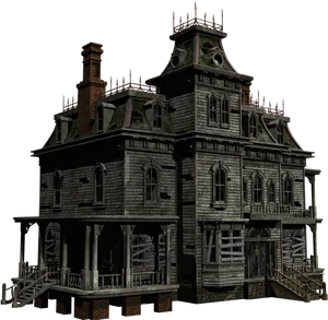 Gothic_ Haunted_ House_3 D_ Render