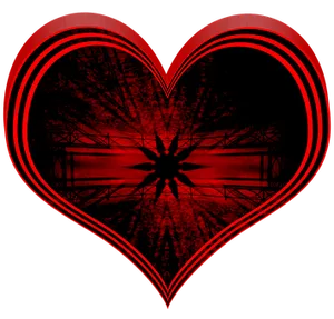 Gothic Heart Love Art PNG image