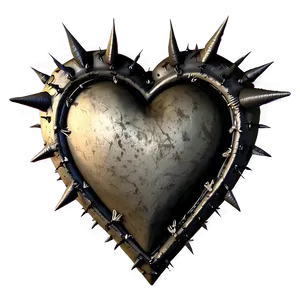 Gothic Heart With Thorns PNG 06202024 PNG