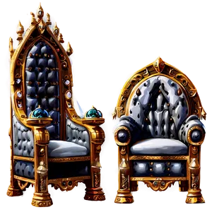 Gothic King Throne PNG 06262024 PNG