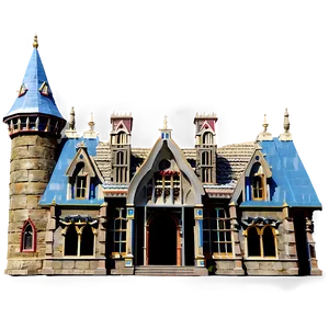 Gothic Mansion Detail PNG 05242024